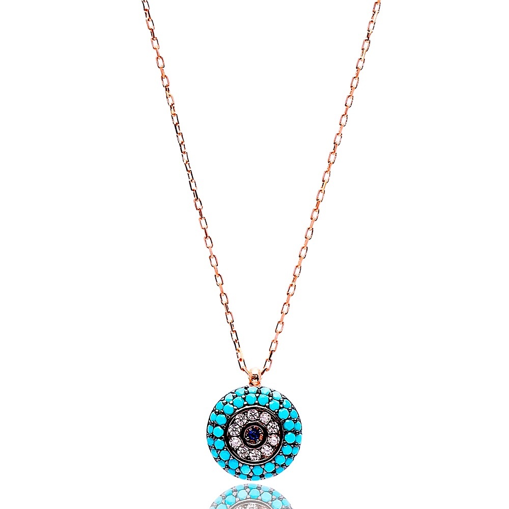 👁️‍🗨️ Nano Turquoise Evil Eye Pendant 💙✨ 20% OFF Bundles!